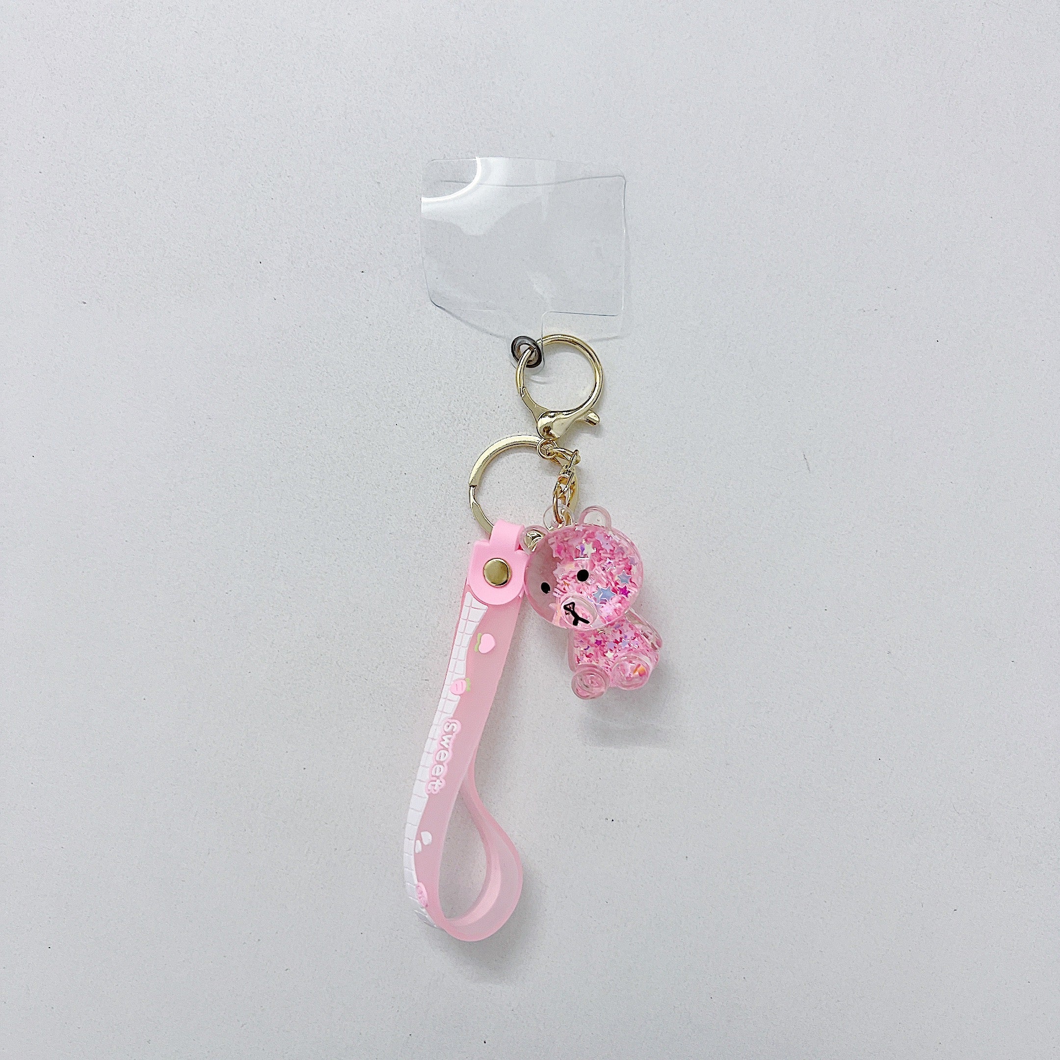 Cartoon Kitty Cat Liquid Glitter Keychain | Phone Charm