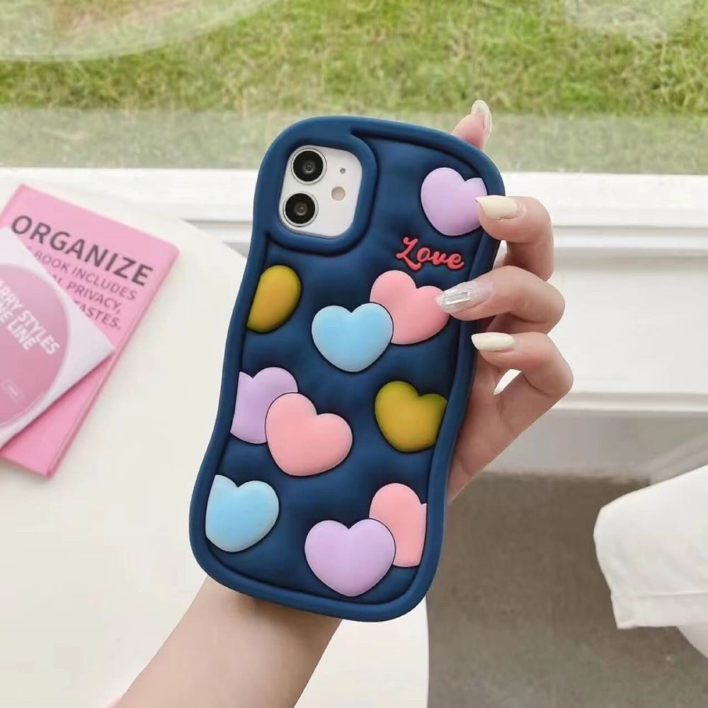 Love Pattern Shockproof Silicone Soft Cover - iPhone 12 Pro Max