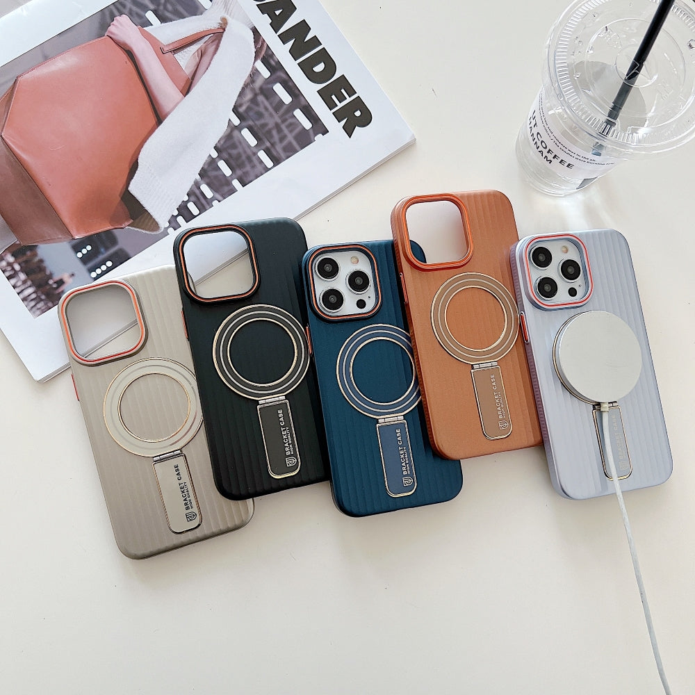 Luxury Stand Magnetic Charge Phone Case - iPhone 14