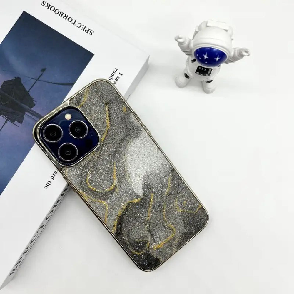 Marble Bling Diamond Shockproof PC (Hard) Case - iPhone 13  Pro Max