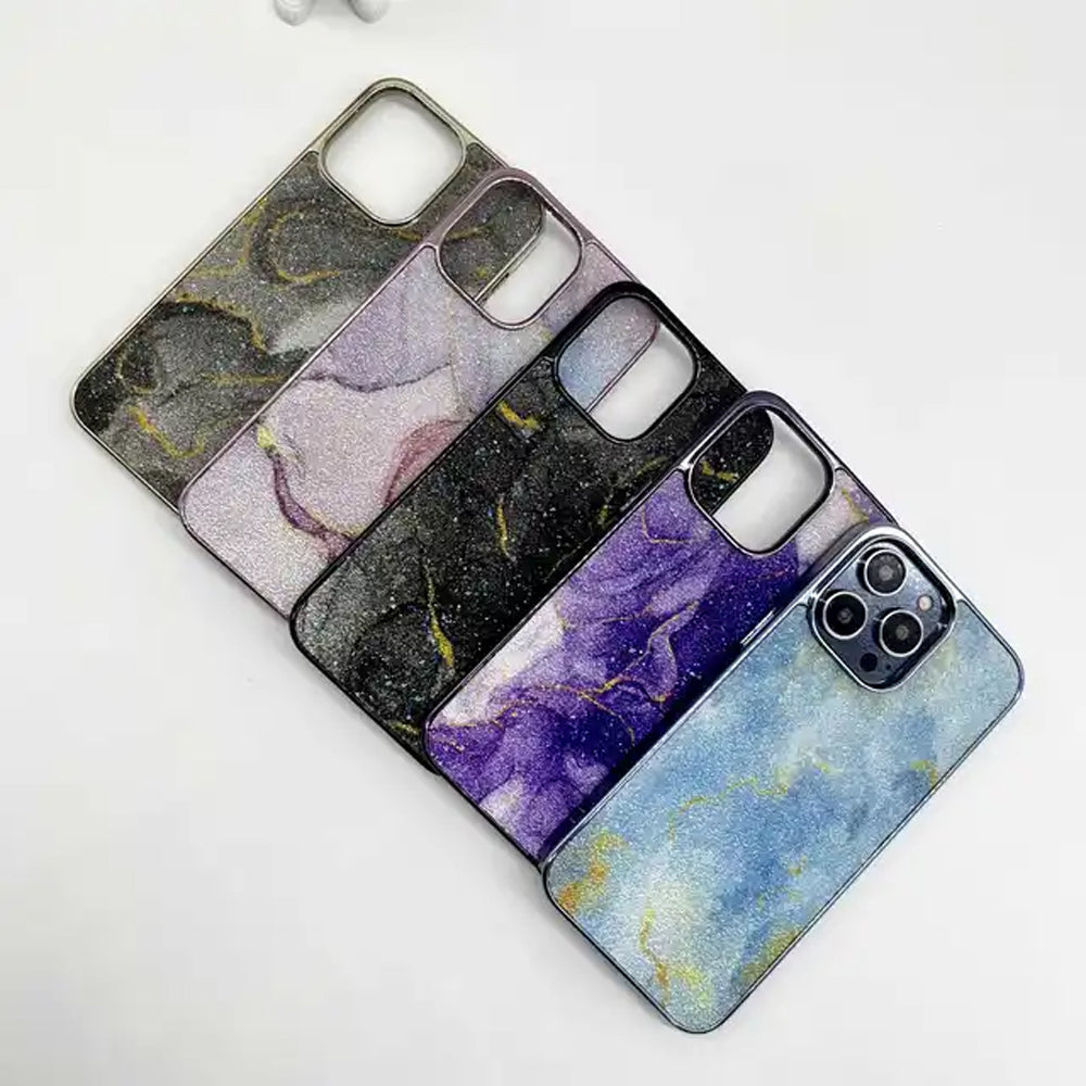 Marble Bling Diamond Shockproof PC (Hard) Case - iPhone  13 Pro