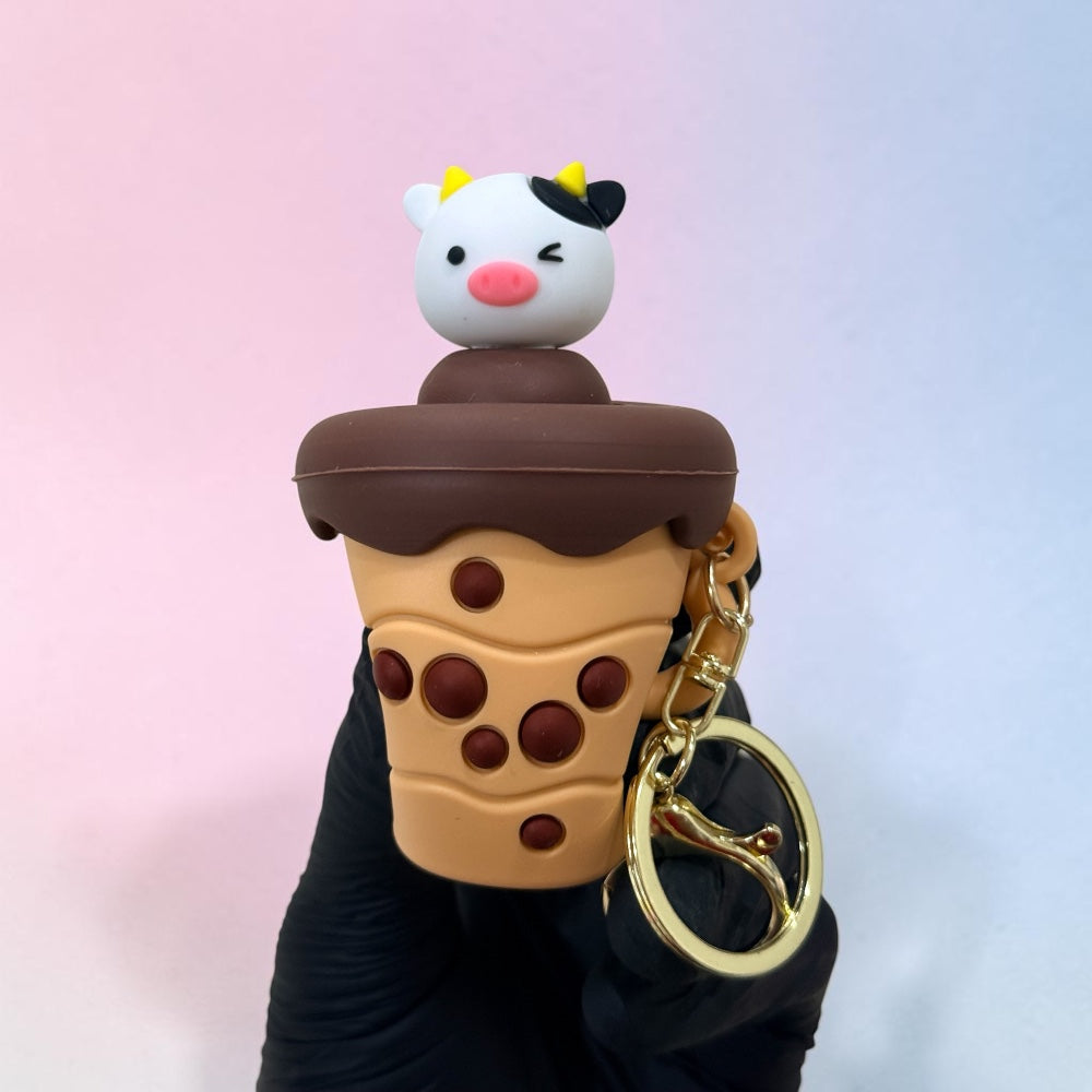 Milk Tea Cup Keychain | Handbag Charm | Phone Charm