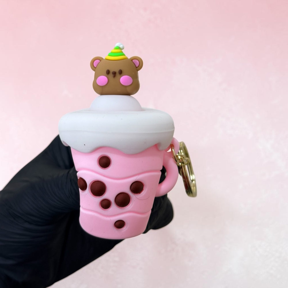 Milk Tea Cup Keychain | Handbag Charm | Phone Charm