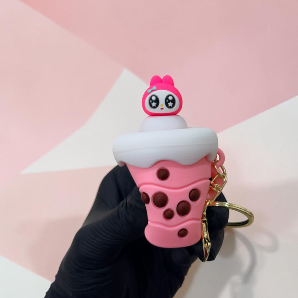 Milk Tea Cup Keychain | Handbag Charm | Phone Charm
