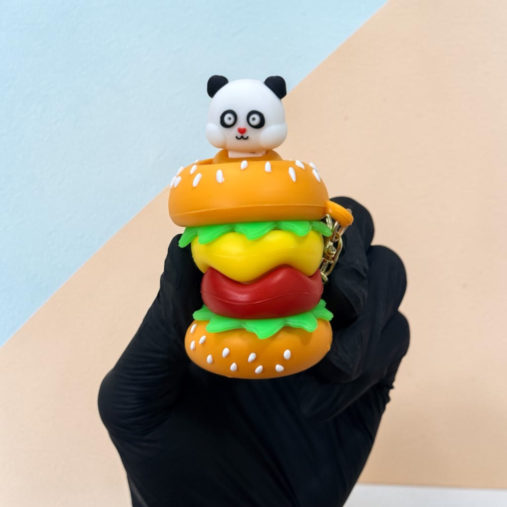 Mini Burger Bites Keychain | Handbag Charm | Phone Charm