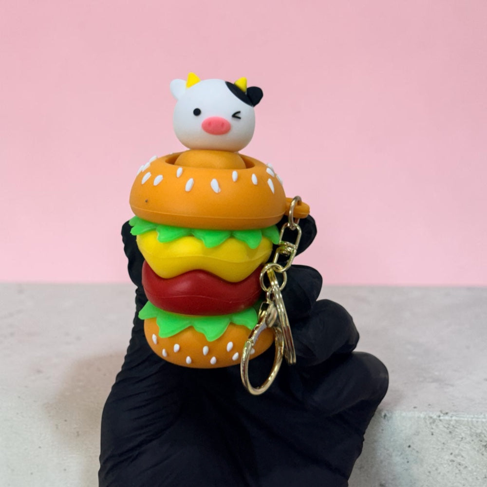 Mini Burger Bites Keychain | Handbag Charm | Phone Charm
