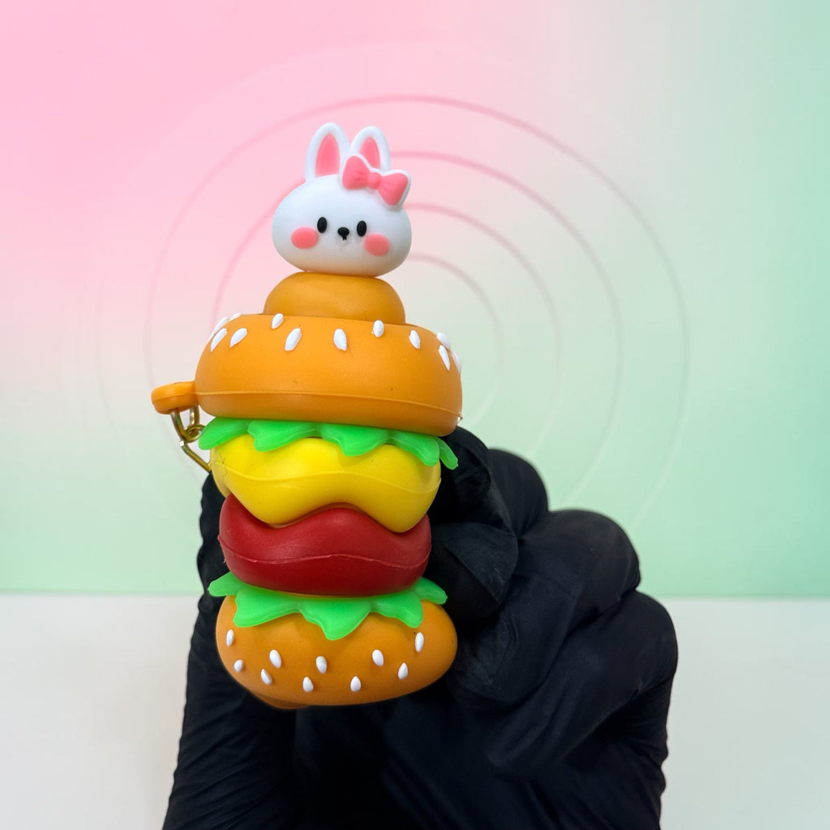 Mini Burger Bites Keychain | Handbag Charm | Phone Charm