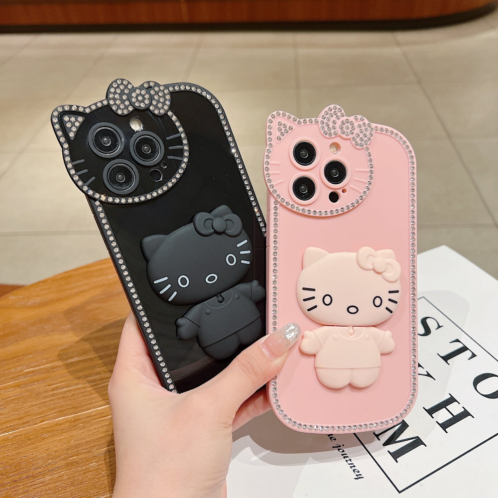 Kitty Mirror Stand TPU (Soft) Phone Case - iPhone 16