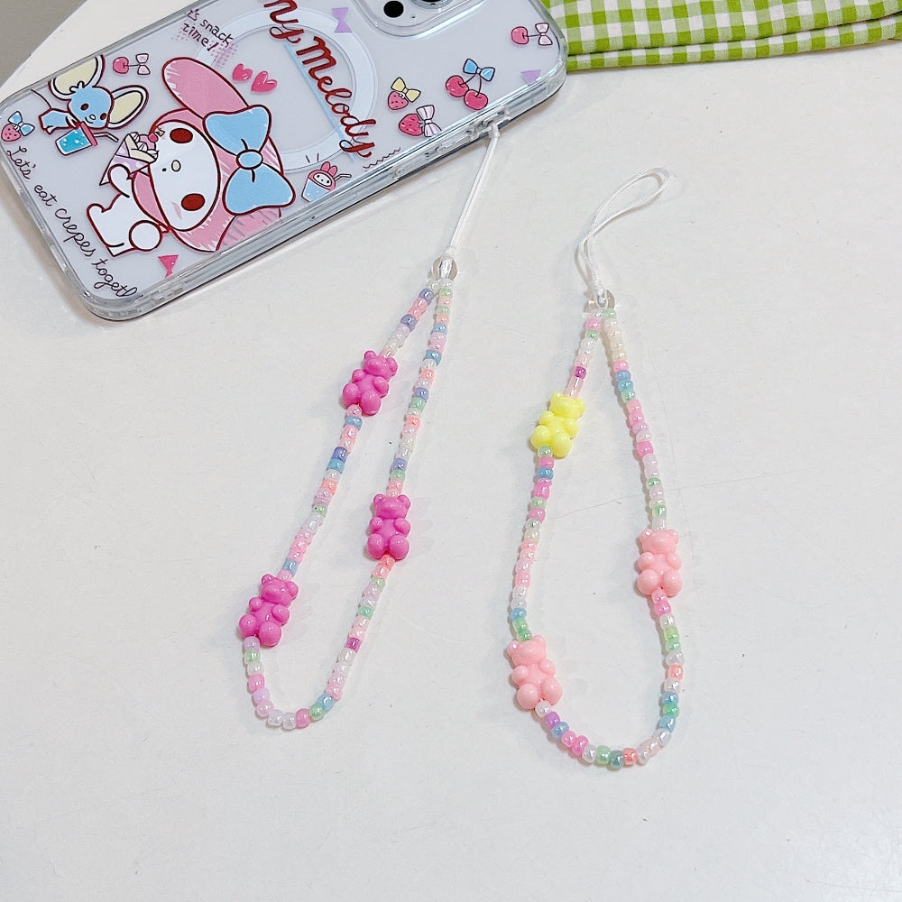 Resin Bear Beaded Phone Charm | Bracelet | Handbag Charm