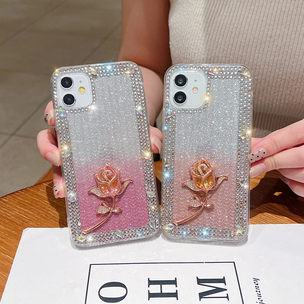 Rose Diamond TPU (Soft) Phone Case - iPhone 15