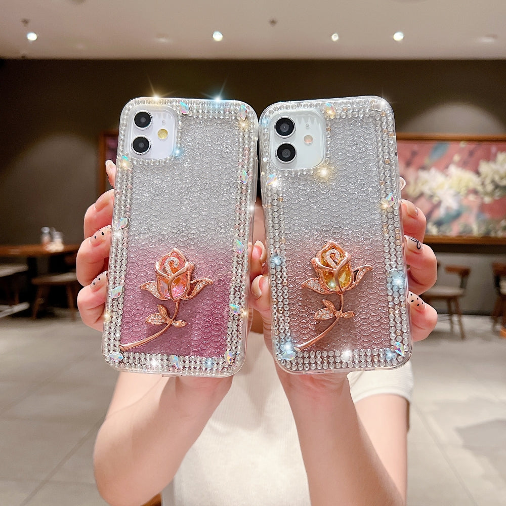 Rose Diamond TPU (Soft) Phone Case - iPhone 15