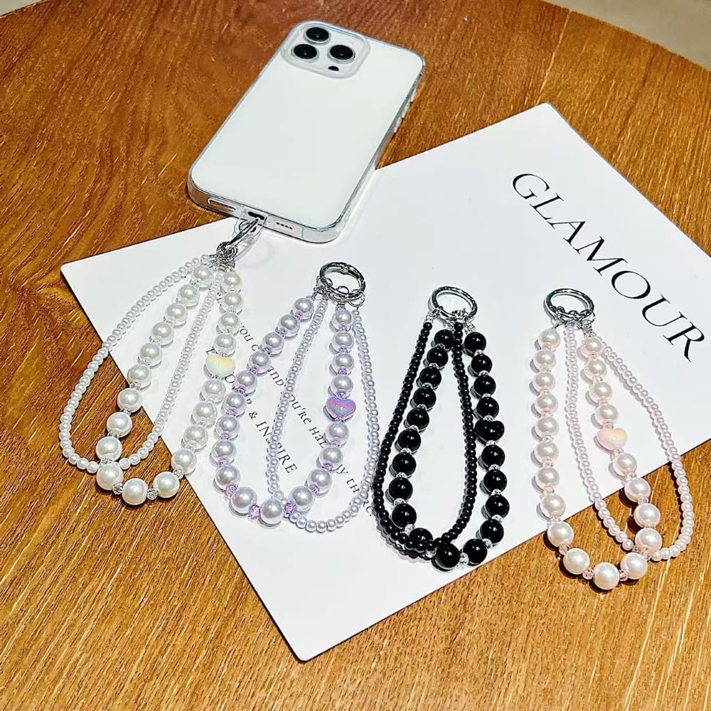 Royal Pearl Love Beads Phone Charm