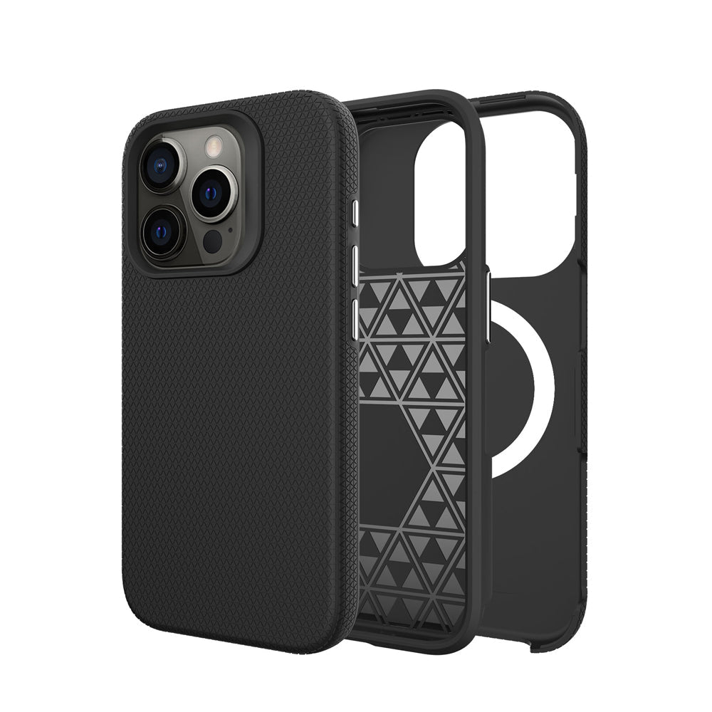 Shockproof Rugged Metal Button TPU (Soft) | PC (Hard) Phone Case - iPhone 15