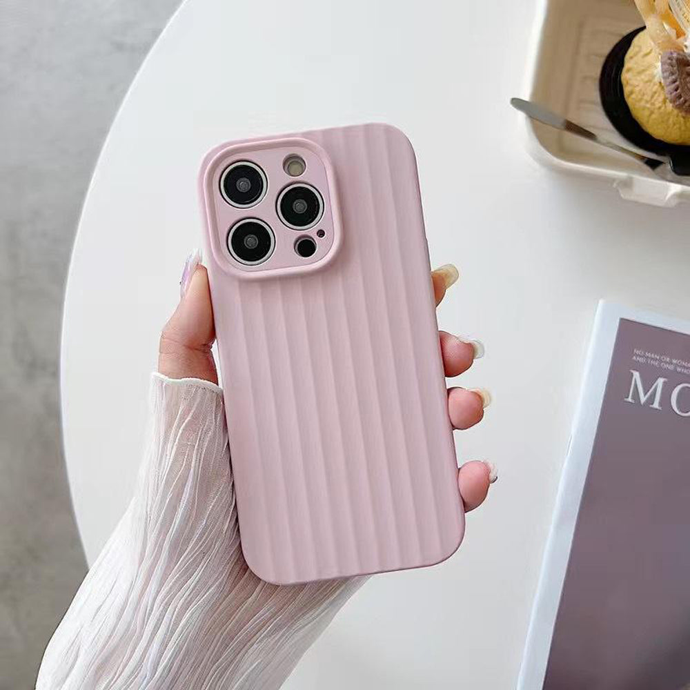 Premium Stripe Silicone Camera Protection Cover - iPhone 15