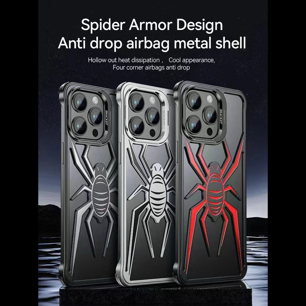 Spider Design Smart Kickstand Bumper Phone Case - iPhone 13