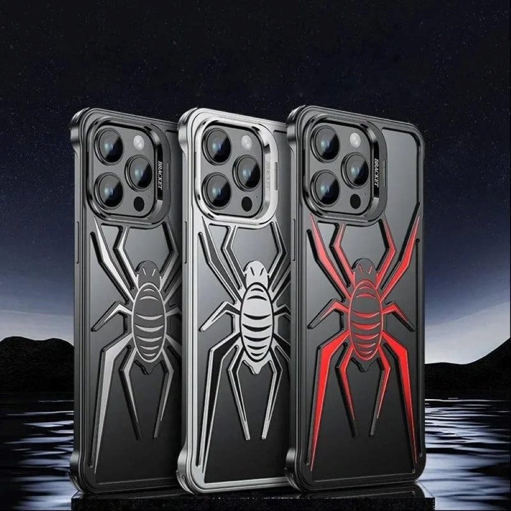 Spider Design Smart Kickstand Bumper Phone Case - iPhone 13