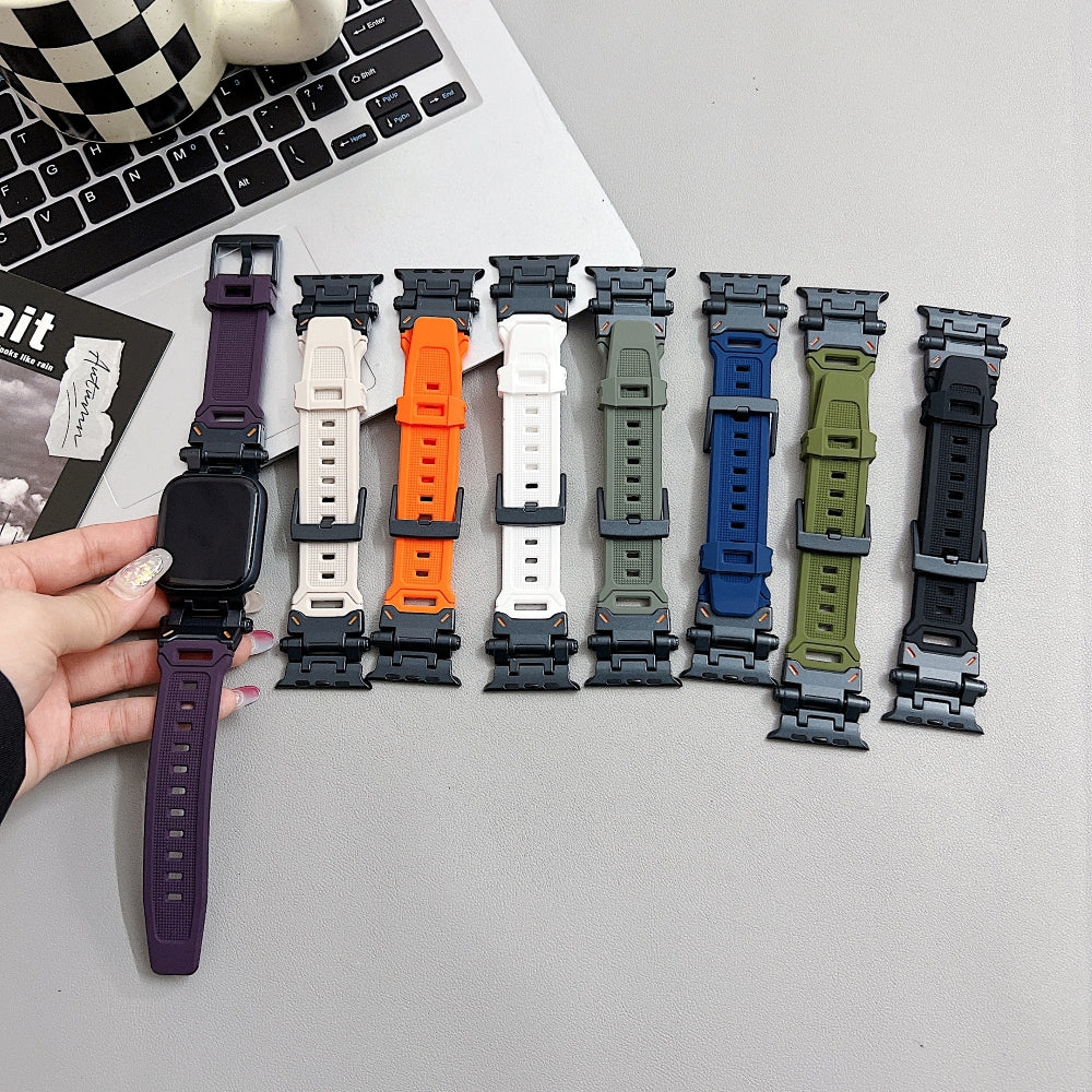 Sport Rugged TPU (Soft) Smartwatch Strap | Smartwatch Band for iWatch Series 9/8/7/6/5/4/3/2/1/Ultra 2/Ultra SE/SE 2