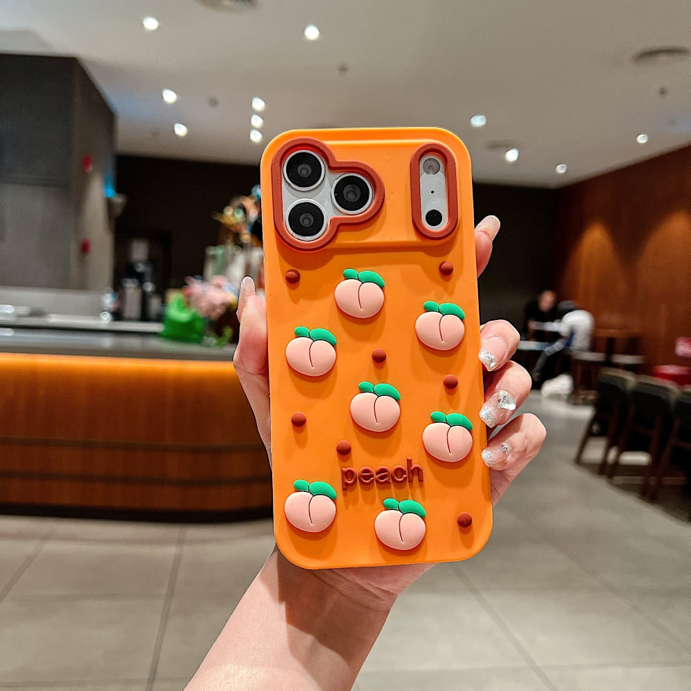 Summer Peach Bliss Silicone Phone Case