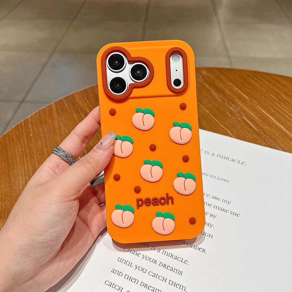 Summer Peach Bliss Silicone Phone Case