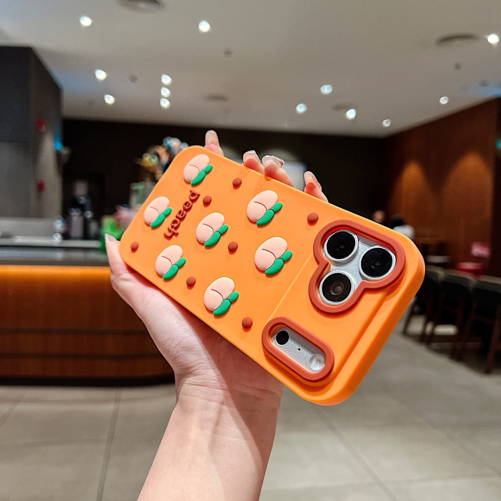 Summer Peach Bliss Silicone Phone Case