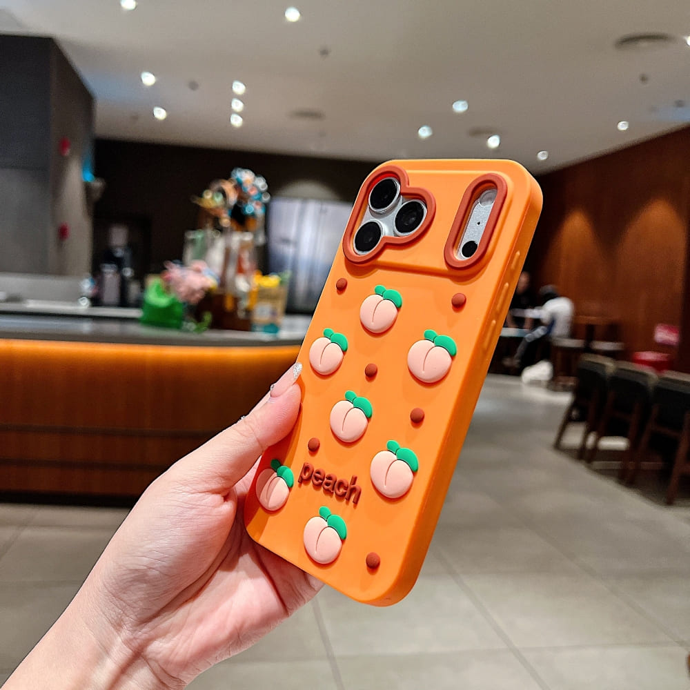 Summer Peach Bliss Silicone Phone Case