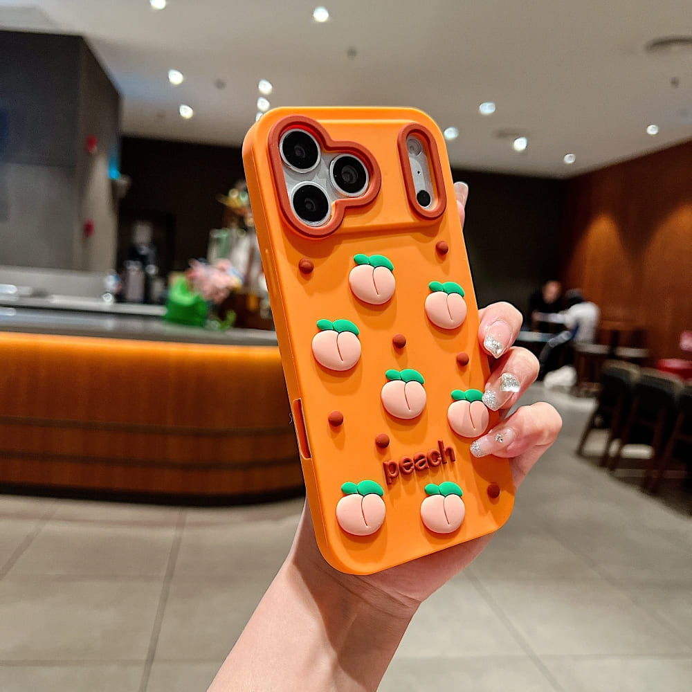 Summer Peach Bliss Silicone Phone Case