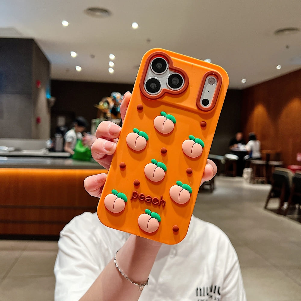 Summer Peach Bliss Silicone Phone Case
