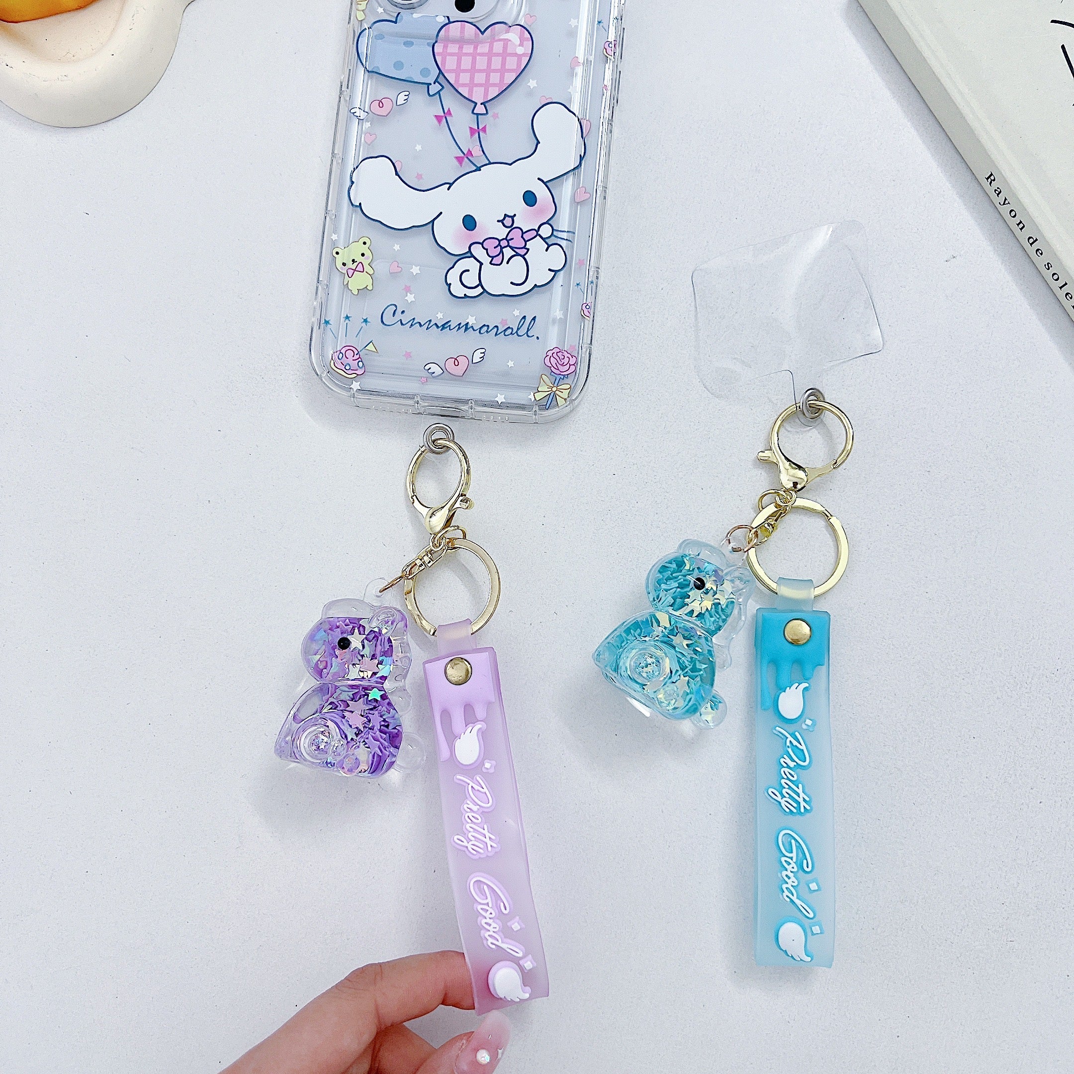 Creative Floating Star Unicorn Liquid Keychain | Phone Charm | Handbag Charm