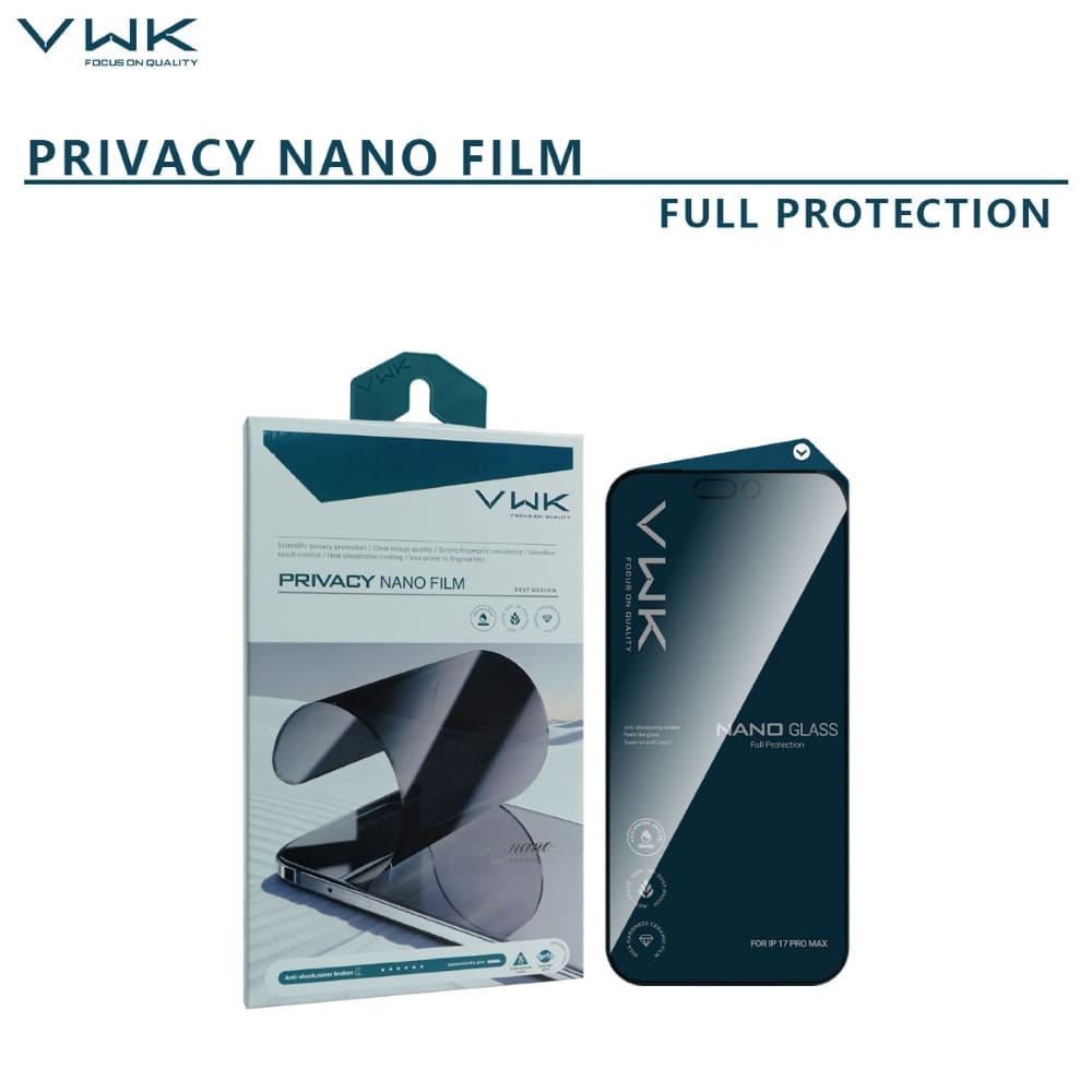 VWK Privacy Nano Matte Film Explosion Proof Tempered Glass - Samsung Series