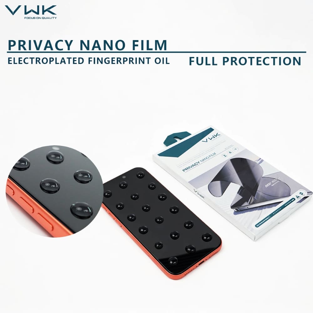 VWK Privacy Nano Matte Film Explosion Proof Tempered Glass - Samsung Series