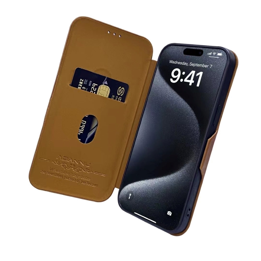Vintage Leather Magnetic Flip Case with Card Slot - Vivo T3 (5G)