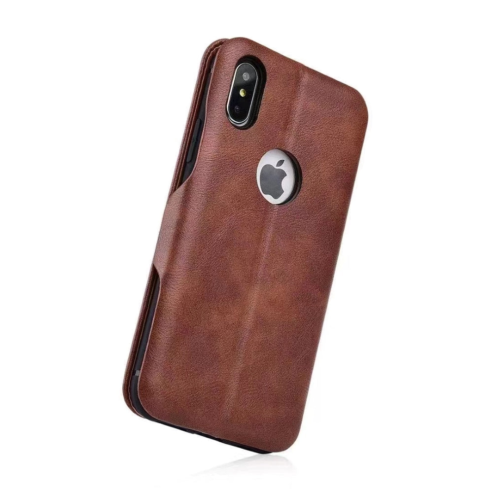 Vintage Leather Magnetic Flip Case with Card Slot - Oppo A1 Pro